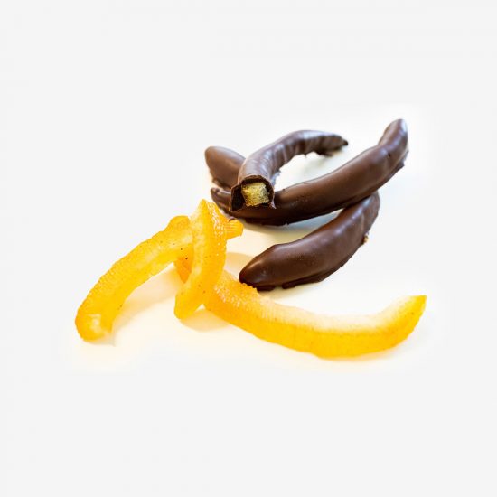 Scorzette d’arancia ricoperte di cioccolato - Torroni Franco Cataruozzolo