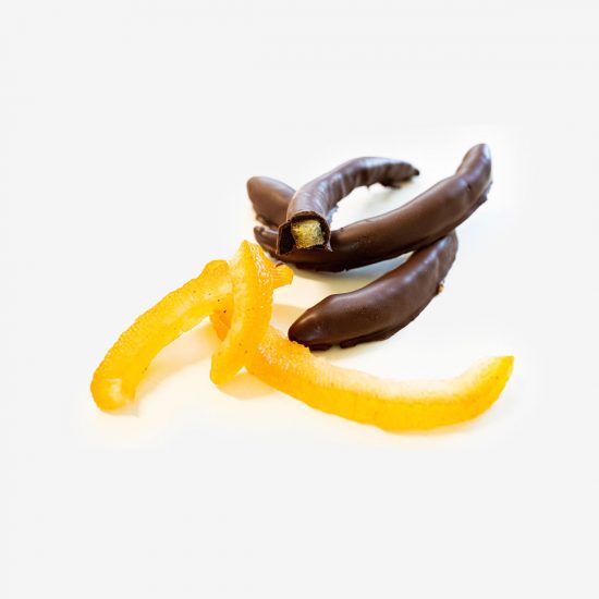 Scorzette d’arancia ricoperte di cioccolato - Torroni Franco Cataruozzolo